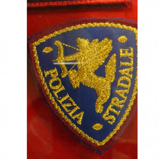 DISTINTIVO POLIZIA STRADALE RICAMATO OMERALE 